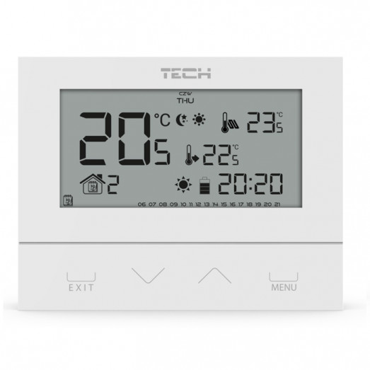 Laidinis kamabario termostatas TECH CONTROLLERS ST-292 v3