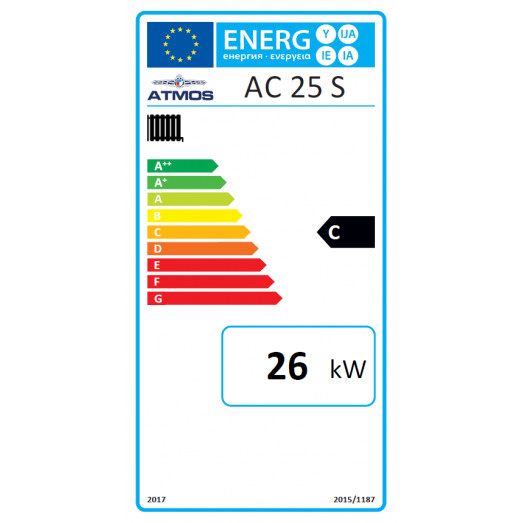 ATMOS AC25S energinio efektyvumo klasių lentelė