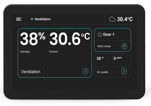 Plokštelinis vertikalus rekuperatorius OXYGEN X-Air V (200 m³/val, Kairinė modifikacija , Plastikinis šilumokaitis , WiFi valdiklis)