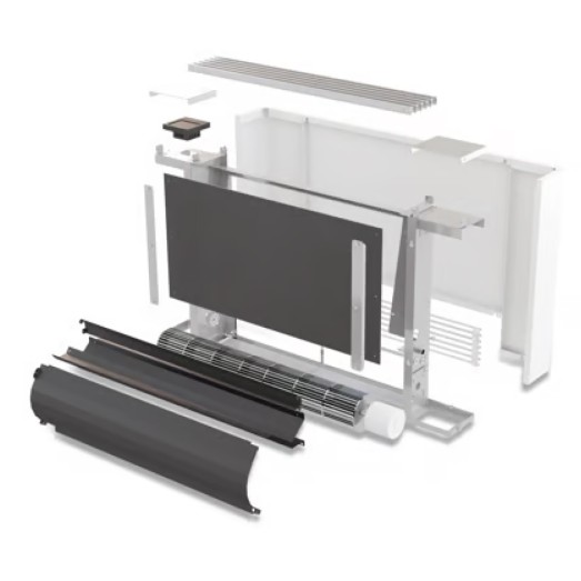 KONVEKA Sieninis ventiliatorinis konvektorius WF (760 mm)