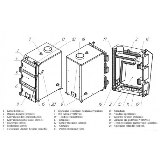 Kieto kuro katilas ALTEP Reason (10 kW)