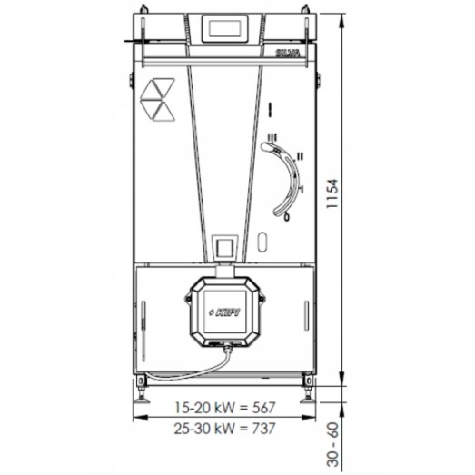Granulinis katilas KIPI Silva Pell (30 kW)