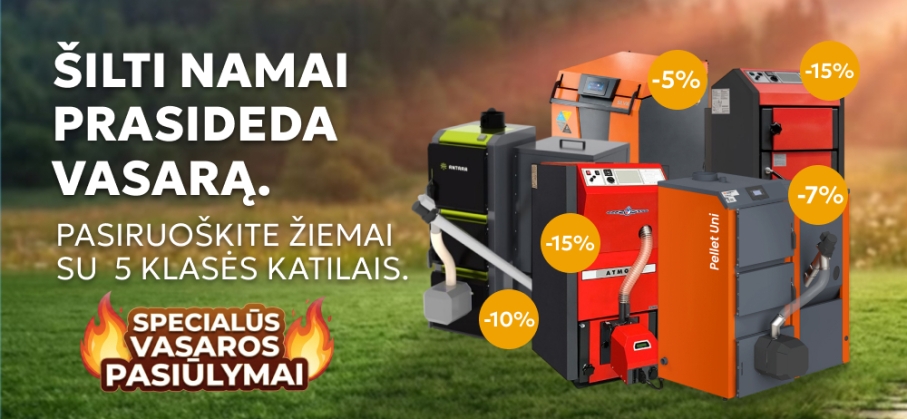 5 klasės granuliniai katilai