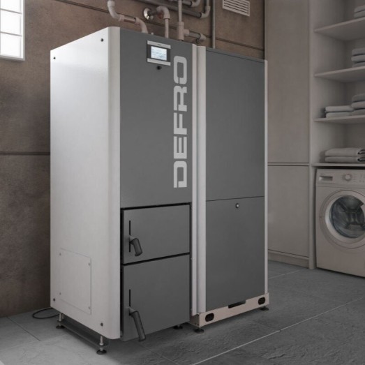 Granulinis katilas DEFRO GAMMA (15 kW, pajungimas iš kairės)